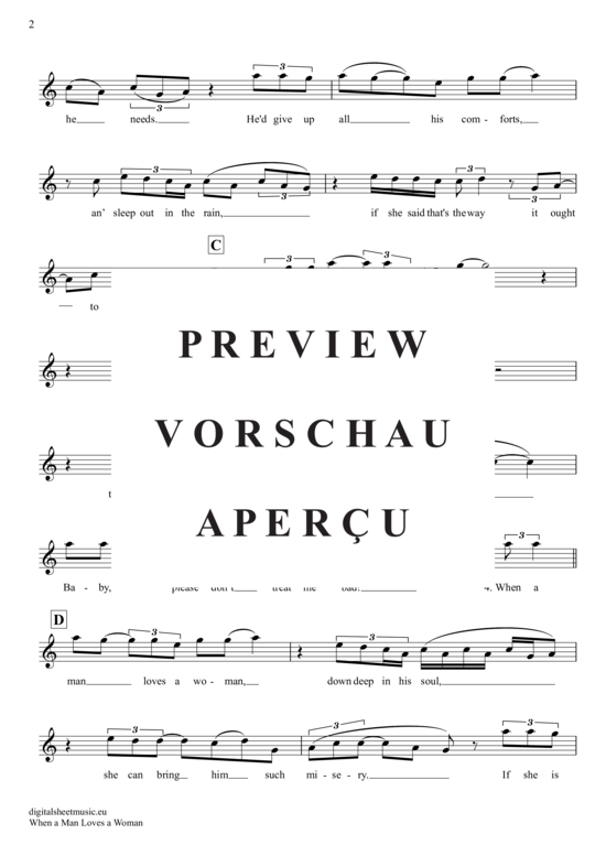 Product gallery: Page 3 of 4 When a man loves a woman , Sledge, Percy, (transverse flute)