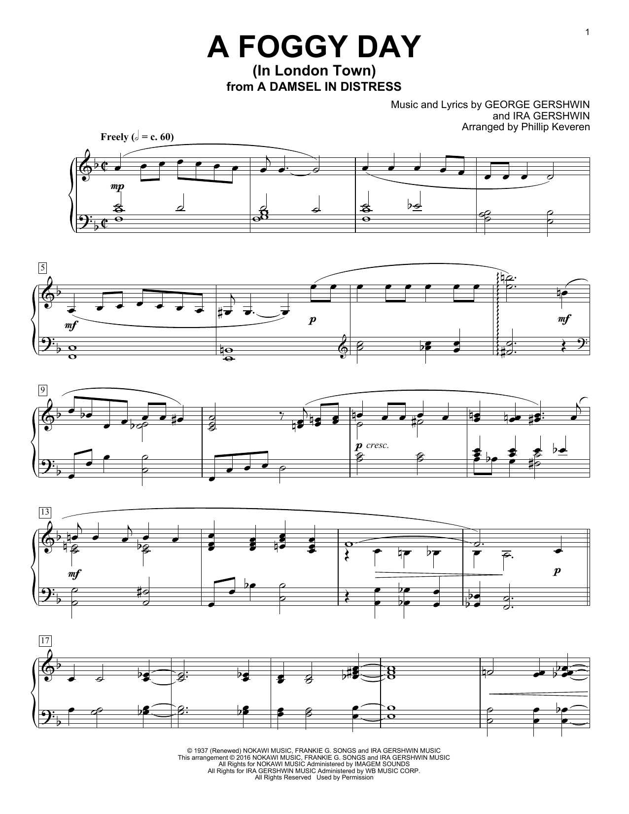 Produktbild zu: A Foggy Day (In London Town) (arr. Phillip Keveren)