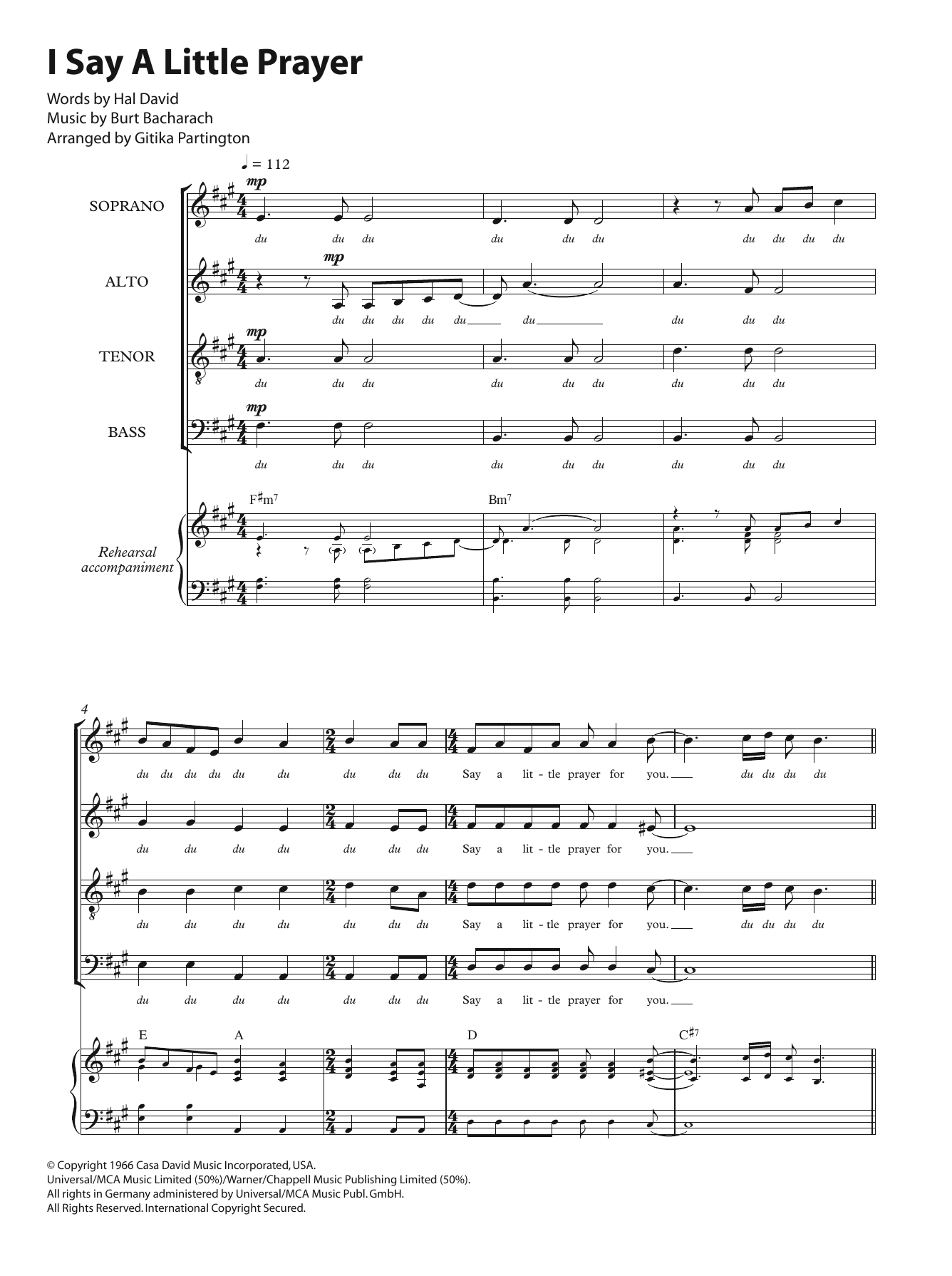 Produktbild zu: I Say A Little Prayer (arr. Gitika Partington)