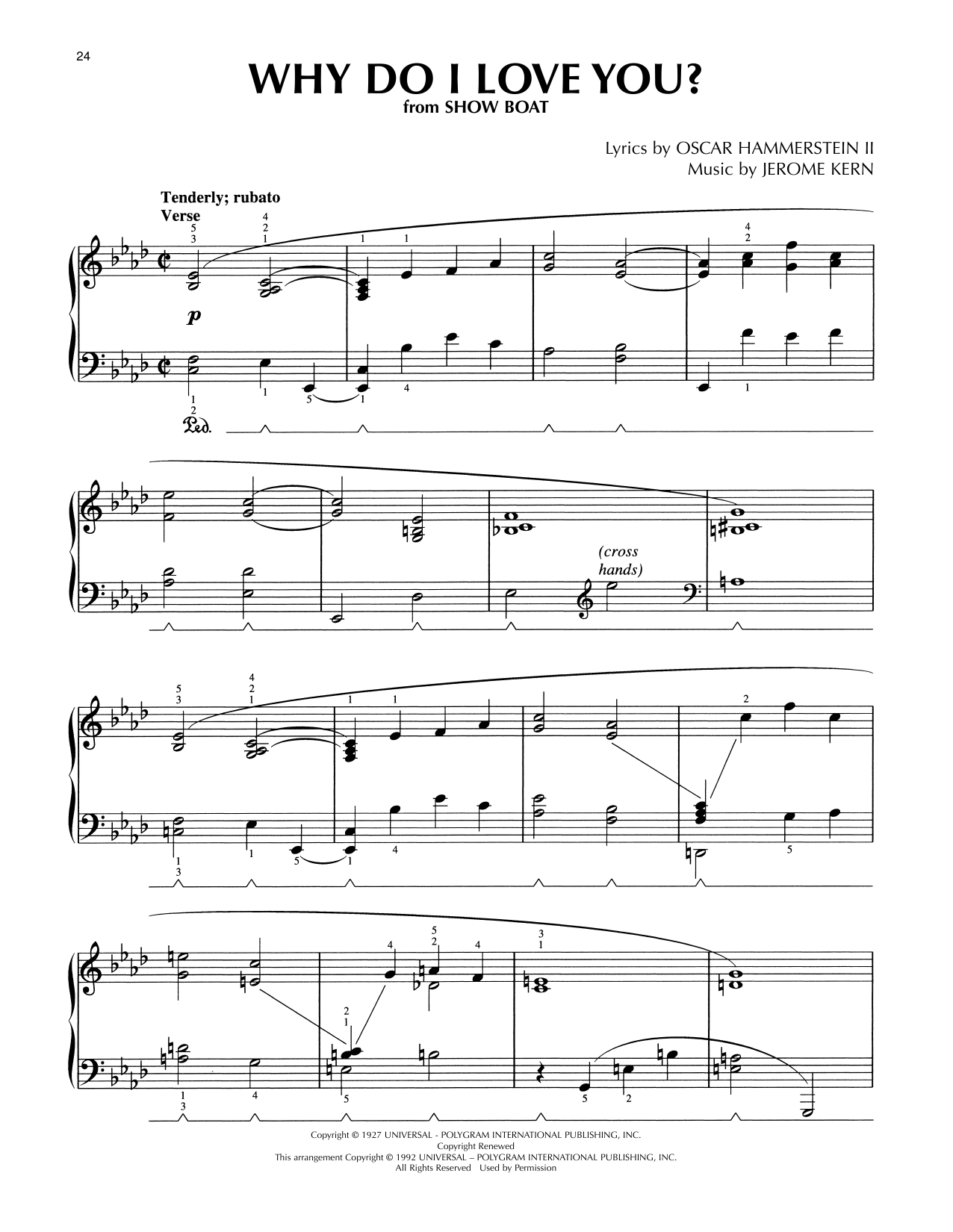 Product picture to: Why Do I Love You? (from Show Boat) (arr. Lee Evans)