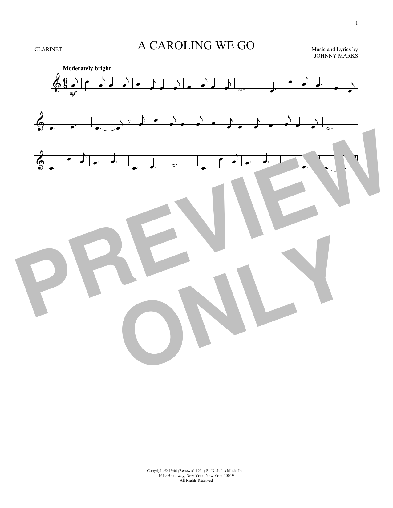 Product gallery: Page 1 of 1 A Caroling We Go, Johnny Marks
