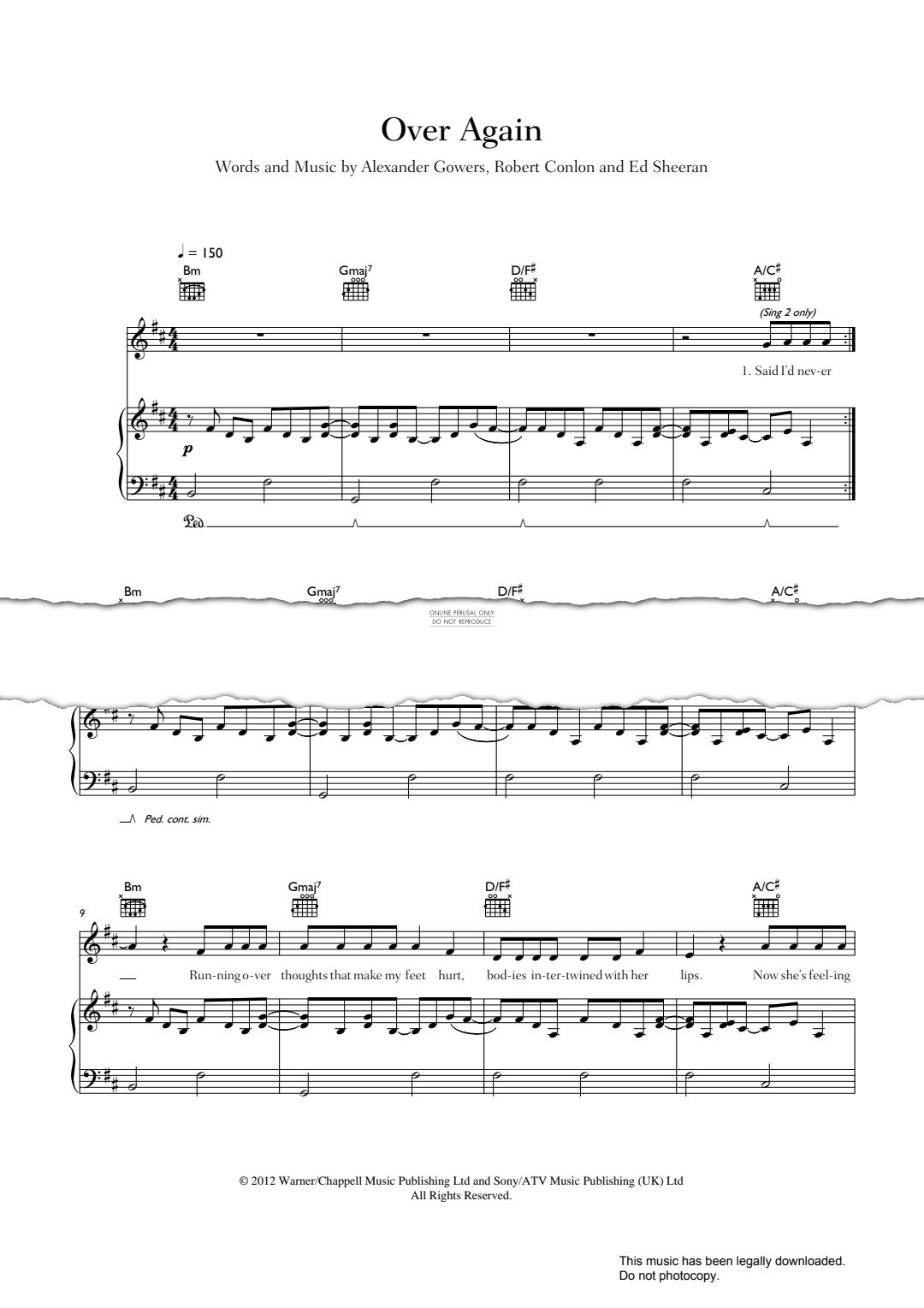 gallery: Over Again, One Direction, Gesang, Gitarre, Klavier