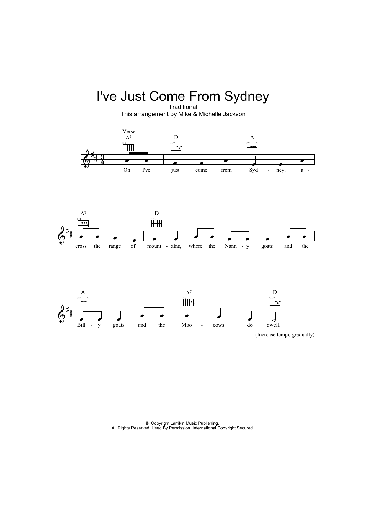 Product picture to: I've Just Come From Sydney