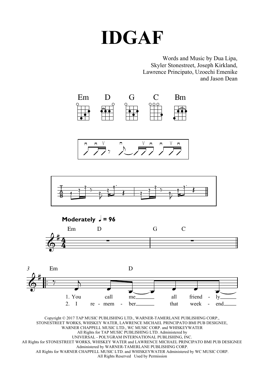 Produktbild zu:  IDGAF - Dua Lipa