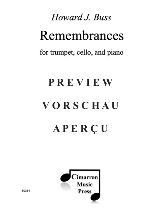 Product gallery: Page 2 of 21 Remembrances , , (trumpet, cello and piano)
