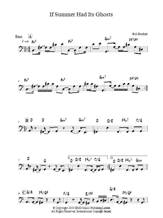 Produktgalerie: Seite 1 von 1 If Summer Had Its Ghosts, Bill Bruford, E-Bass, Gitarre