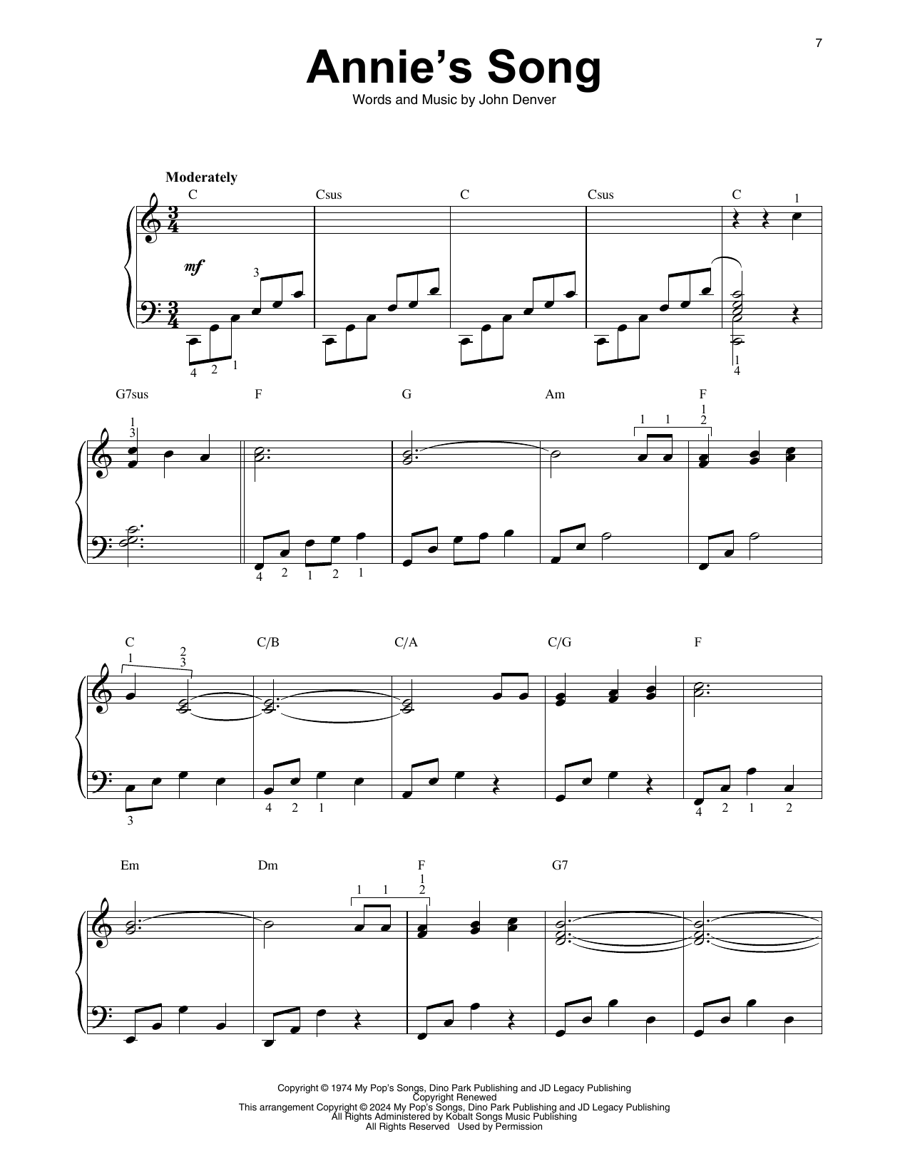 Produktgalerie: Seite 1 von 1 Annie's Song, John Denver, Harfe