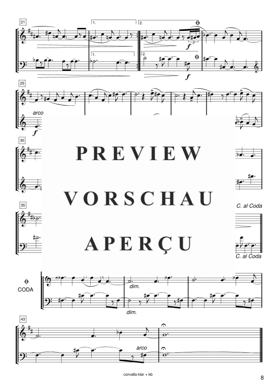 gallery: 8 Jazz Duos, , Klarinette in B und Kontrabass