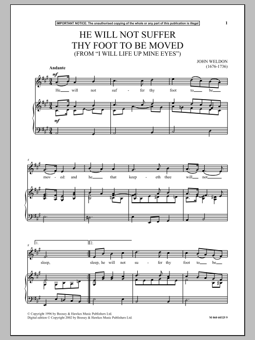 Produktbild zu: He Will Not Suffer Thy Foot To Be Moved (from I Will Lift Up Mine Eyes)