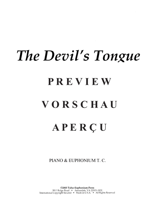 gallery: The Devil´s Tongue , , (Kornett/Euphonium + Klavier)