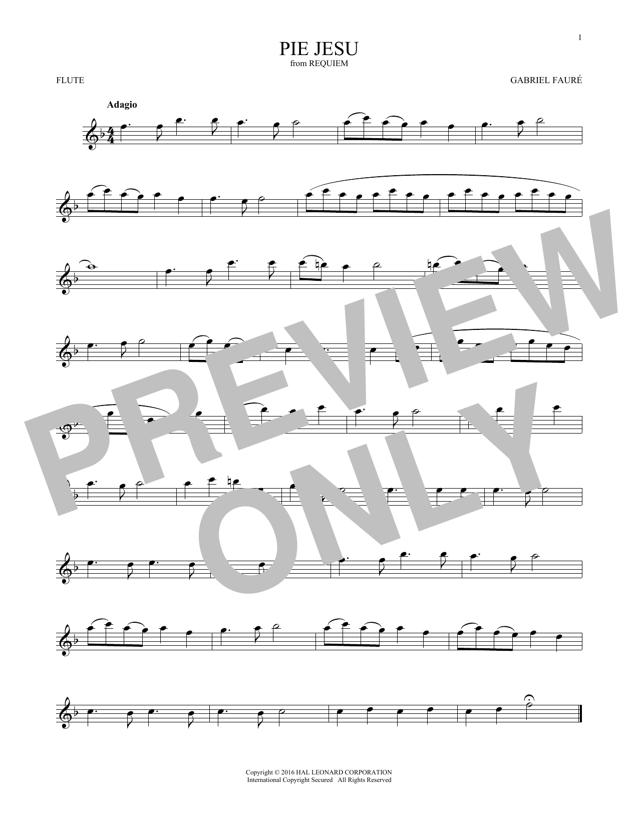 Product gallery: Page 1 of 1 Pie Jesu, Gabriel Fauré