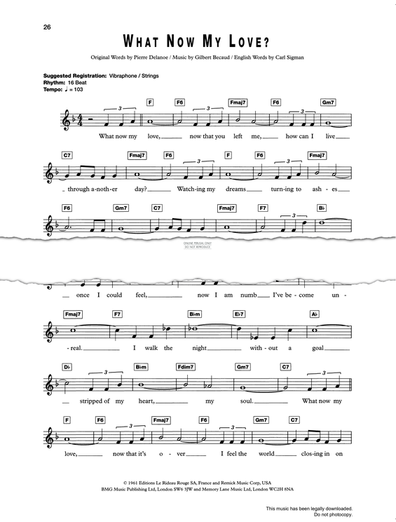 Produktgalerie: Seite 1 von 1 What Now My Love, Shirley Bassey, Gesang, Keyboard