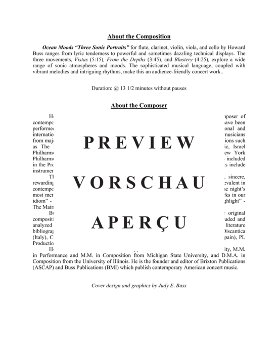 Produktgalerie: Seite 3 von 21 Ocean Moods Three Sonic Portraits , , (Flöte, Klarinette, Violine, Viola, Cello)