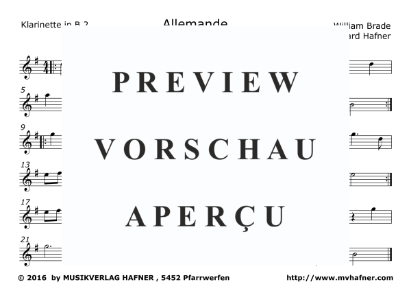 Product gallery: Page 8 of 11 Allemande, , (Clarinet Quintet)