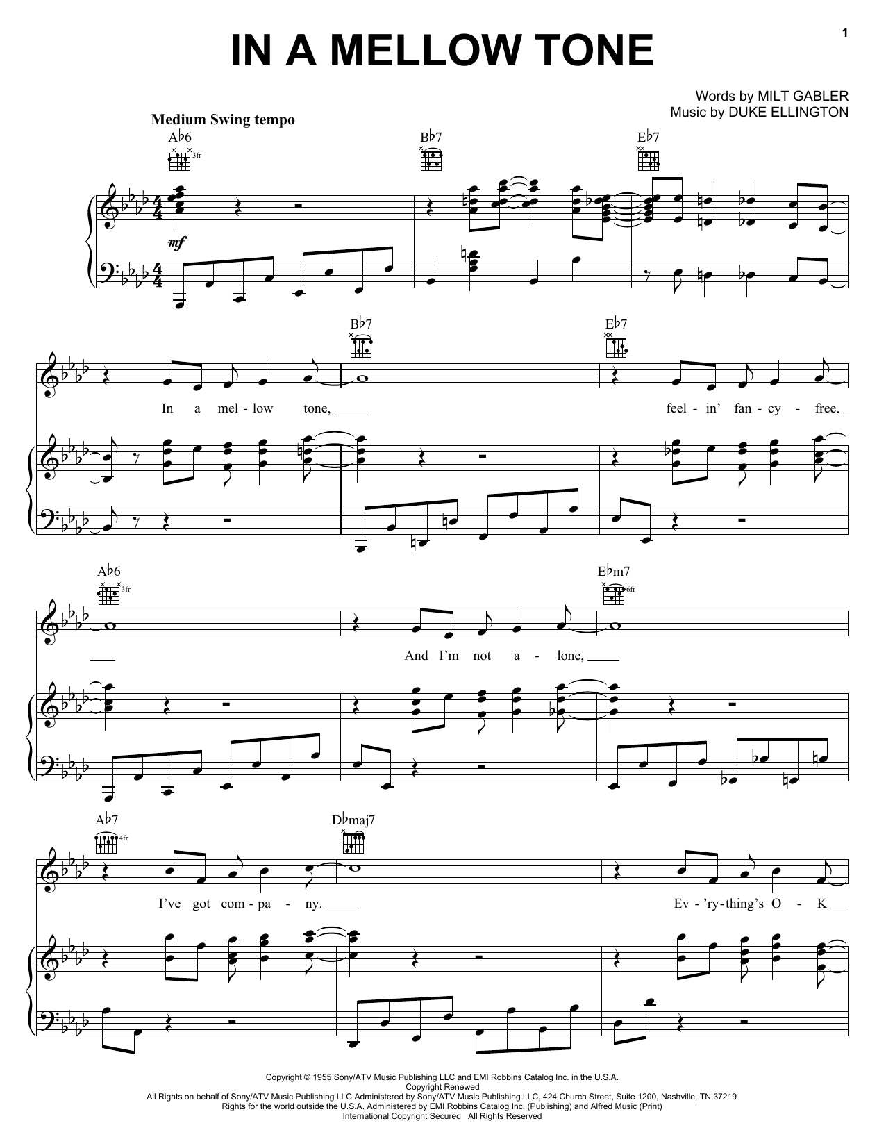 Product picture to:  In A Mellow Tone - Duke Ellington