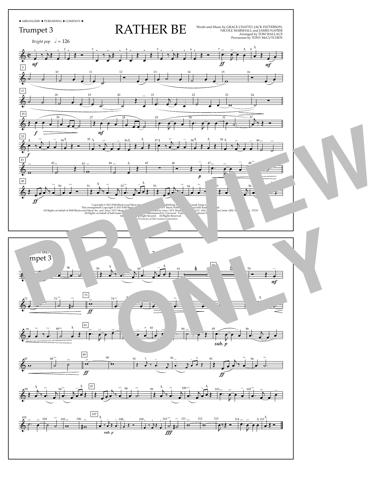 Product picture to: Rather Be - Trumpet 3