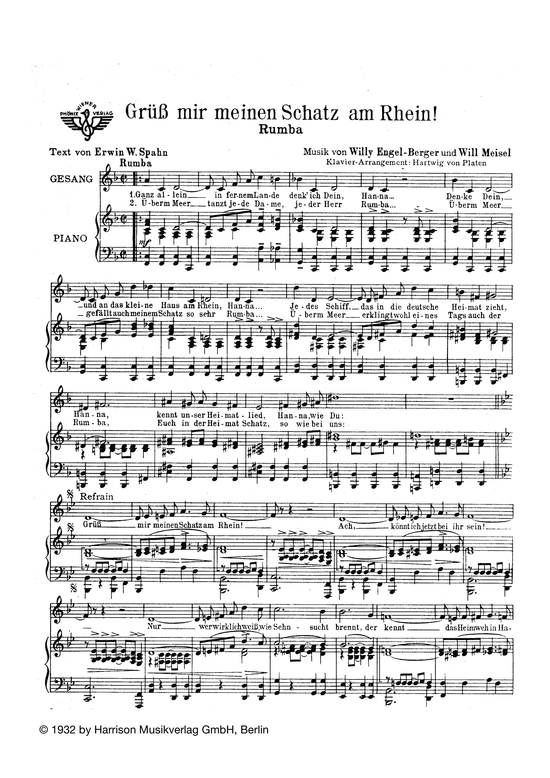 Produktbild zu: Grüß mir meinen Schatz am Rhein!Rumba