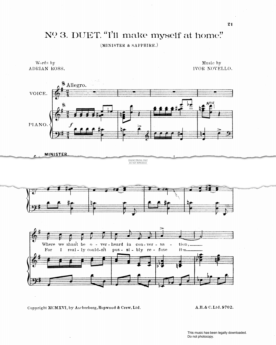 Produktbild zu: I'll Make Myself At Home (from 'Theodore & Co.')