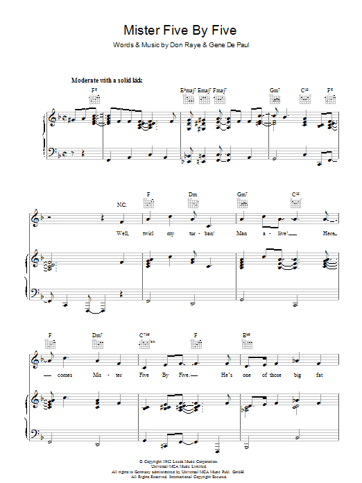 Product gallery: Page 1 of 1 Mister Five By Five, The Andrews Sisters