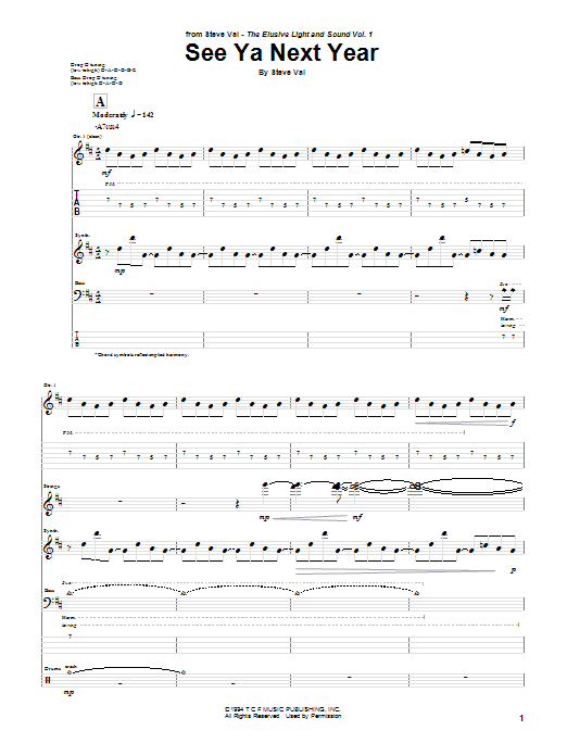 Produktgalerie: Seite 1 von 1 See Ya Next Year, Steve Vai, Gitarre