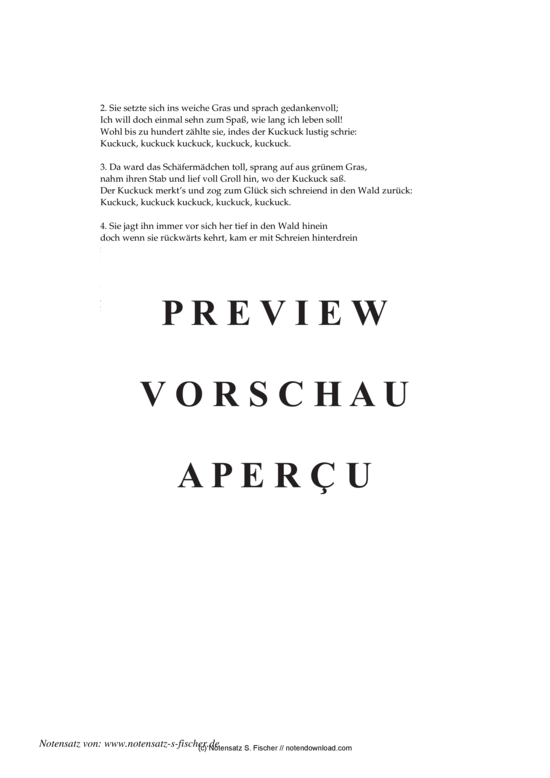 Product gallery: Page 3 of 3 Die Schäferin und der Kuckuck , , Piano and Voice