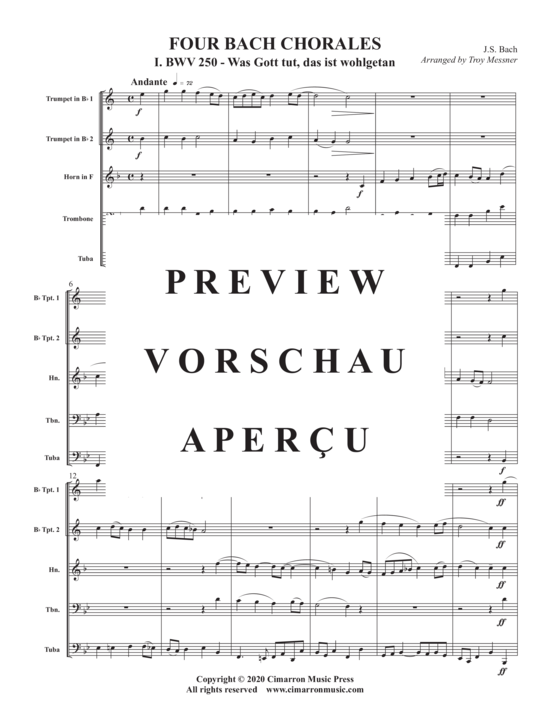 gallery: Four Bach Chorales , , (BlechbläserQuintett)