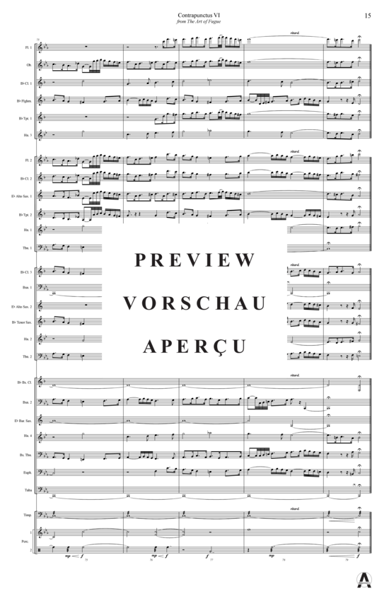 Produktgalerie: Seite 18 von 18 Contrapunctus 6 aus Kunst der Fuge , , (Concert Band)