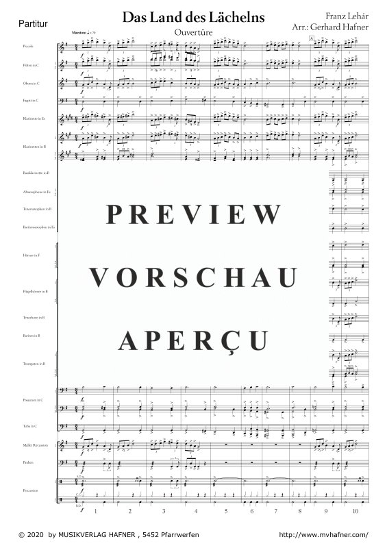 Product gallery: Page 6 of 11 Das Land des Lächelns, , (large wind orchestra)