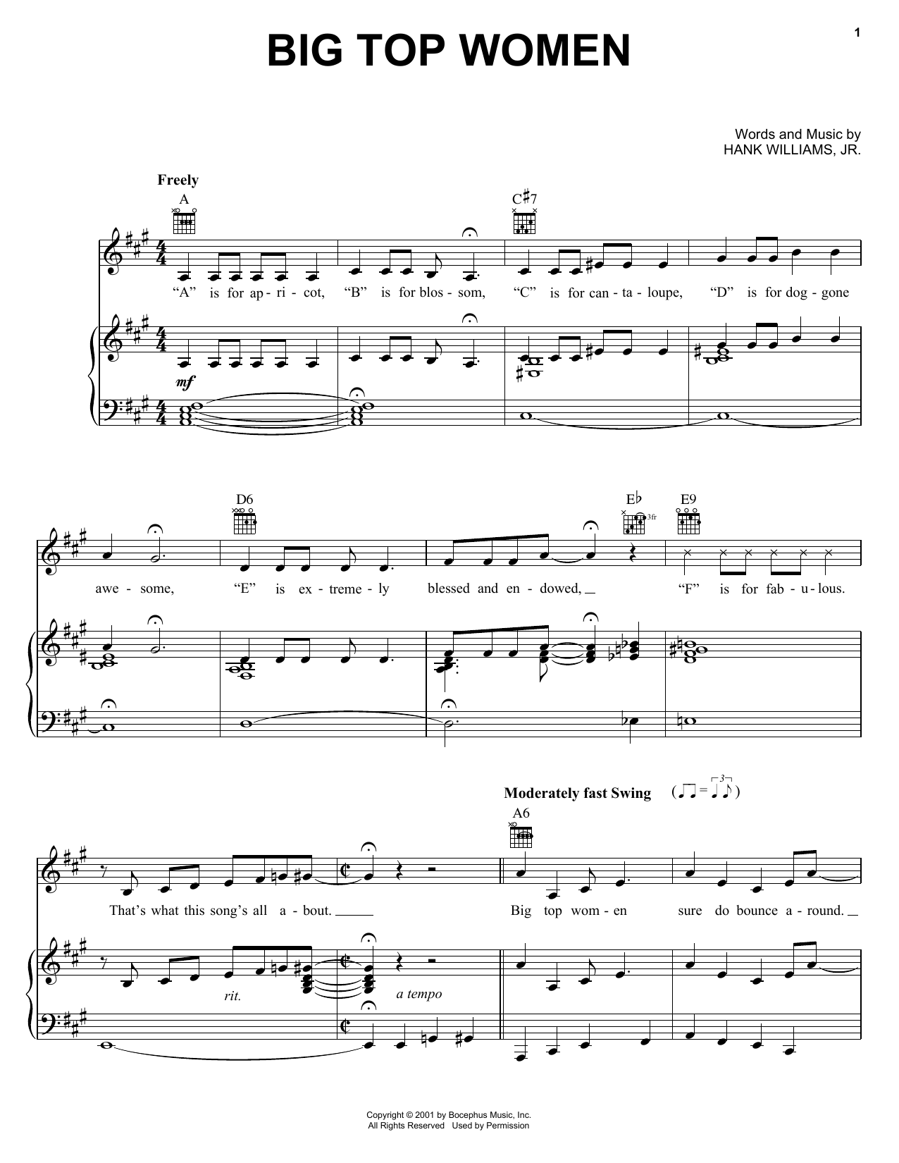 Produktbild zu:  Big Top Women - Hank Williams, Jr.