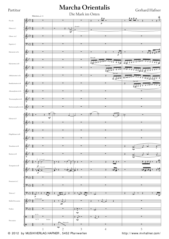 Marcha Orientalis - Noten von Gerhard Hafner - MH20121063 | notendownload