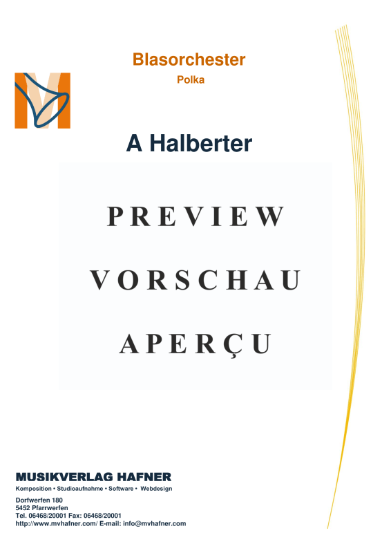 A Halberter - Noten von Gerhard Hafner - MH20121066 | notendownload