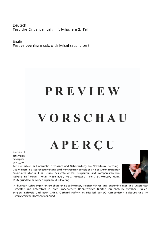 Festivo - Noten von Gerhard Hafner - MH20131075 | notendownload