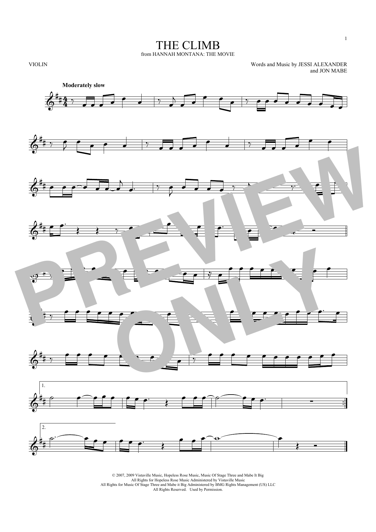The Climb (from Hannah Montana: The Movie) (Miley Cyrus) | Sheet Music ...