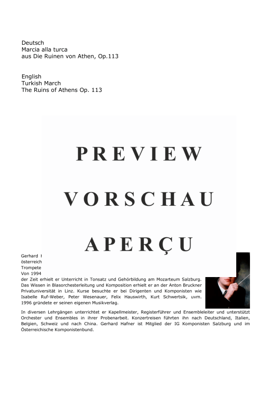 Türkischer Marsch - Noten von Ludwig van Beethoven - MH20191222 ...