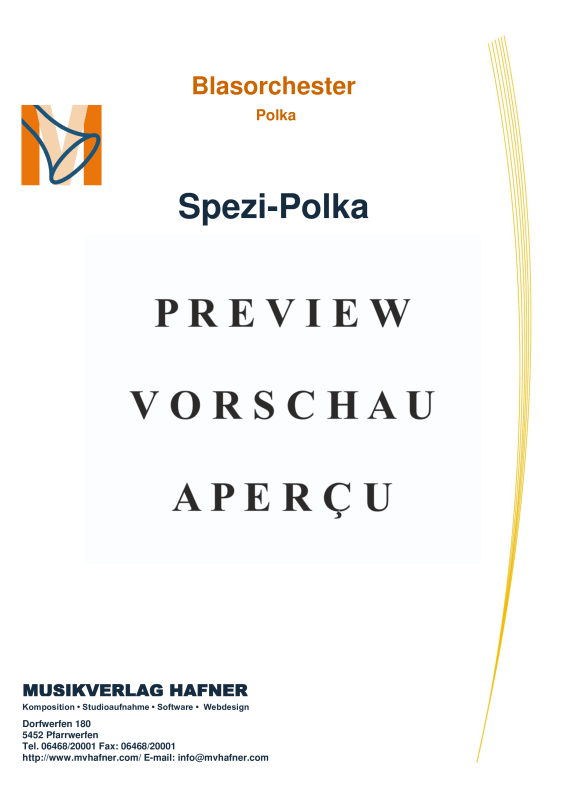 Spezi-Polka - Noten von Gerhard Hafner - MH20141095 | notendownload