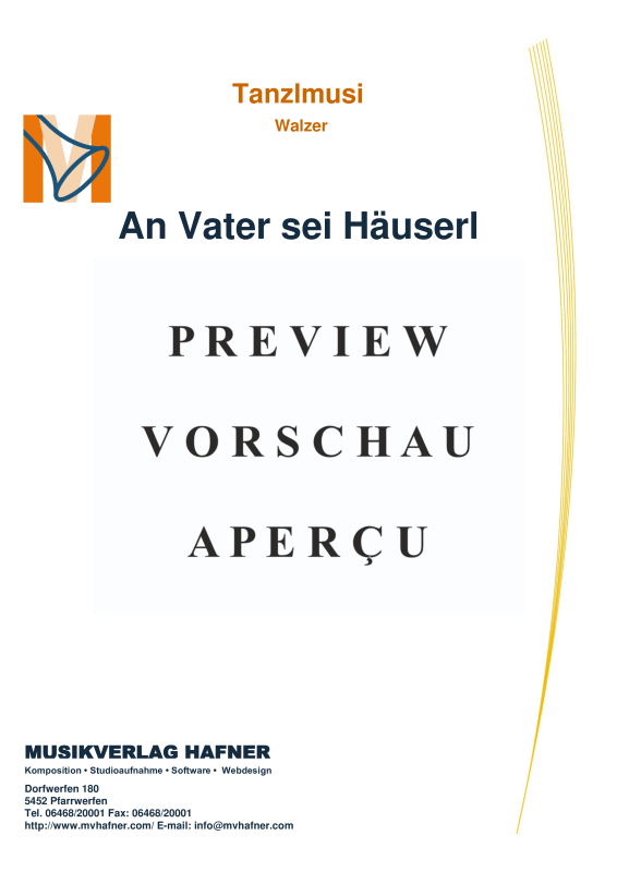 An Vater sei Häuserl - Noten von Traditional - MH20111037 | notendownload