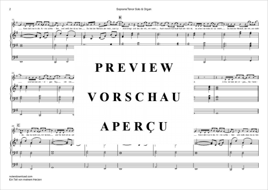 Ein Teil Von Meinem Herzen Noten Ein Teil von meinem Herzen - Noten von Jonathan Zelter (arr. WO